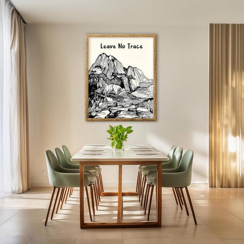 Posterizer 1 pcs-Trendy Mountain Hiking Wilderness Print-Western Art-Retro Art-Decor for Game Room or Man Cave- unframed wall art...